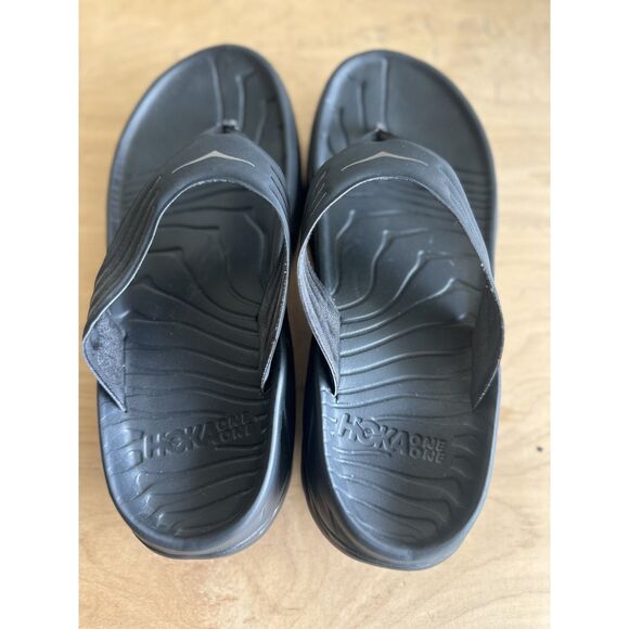 HOKA ONE ONE Ora Recovery Flip Flops Men’s Size 10 Black Comfort Sandals main image 5